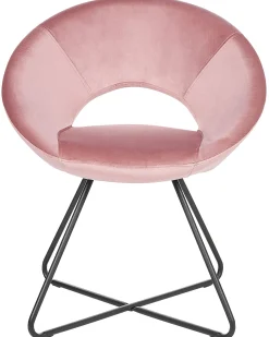 Sedia da pranzo RACHEL Velluto Rosa