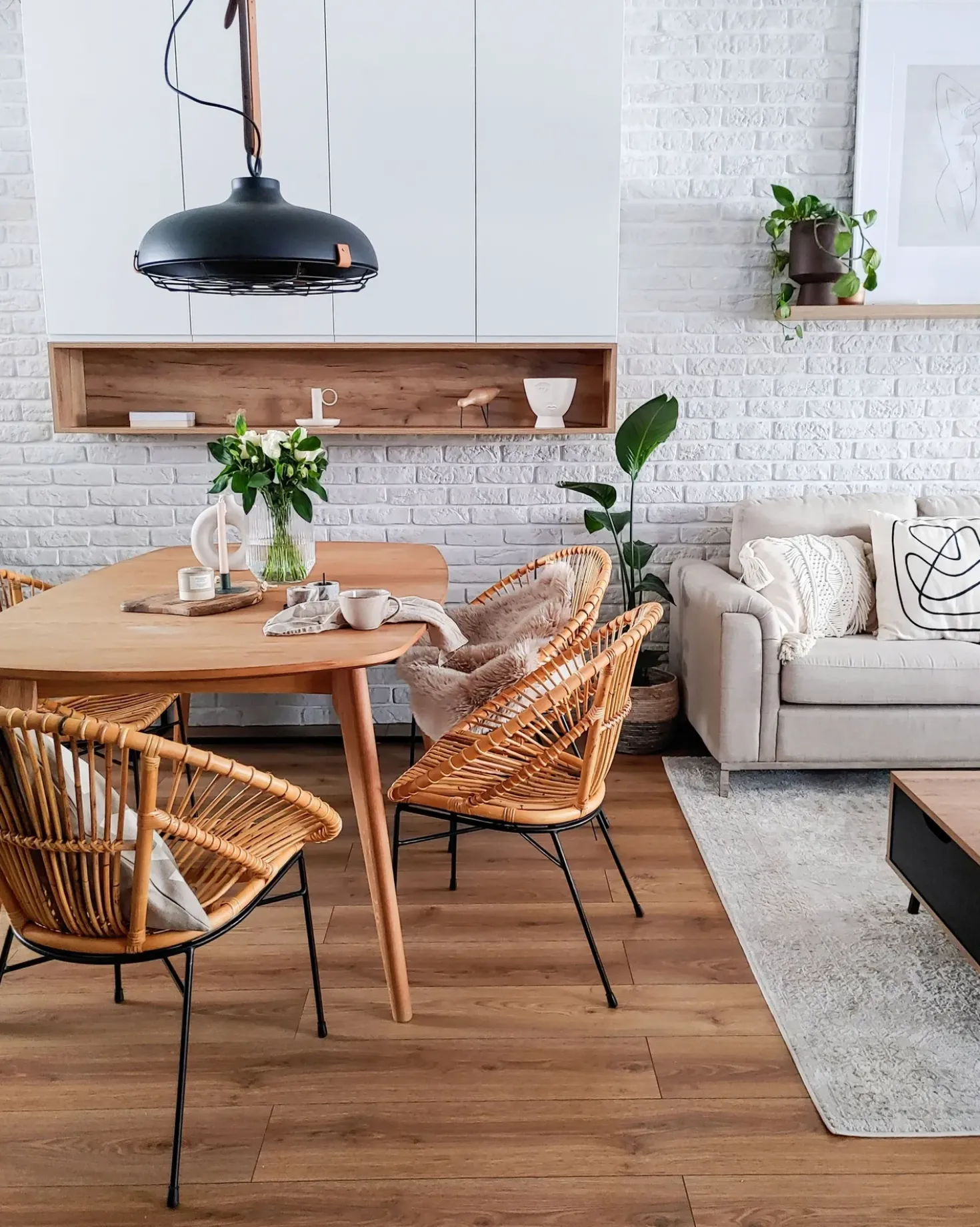 Sedia da pranzo SARITA Rattan Naturale