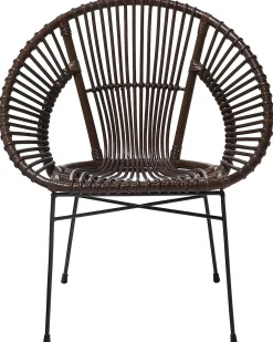 Sedia da pranzo SARITA Rattan Marrone scuro
