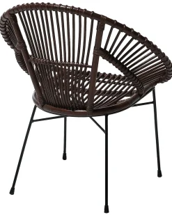 Sedia da pranzo SARITA Rattan Marrone scuro