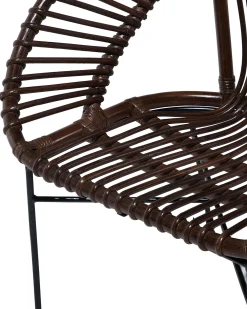 Sedia da pranzo SARITA Rattan Marrone scuro