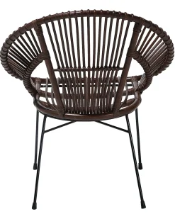 Sedia da pranzo SARITA Rattan Marrone scuro