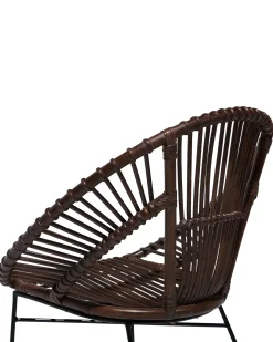 Sedia da pranzo SARITA Rattan Marrone scuro