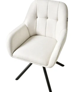 Sedia da pranzo UBLY Tessuto Bianco sporco