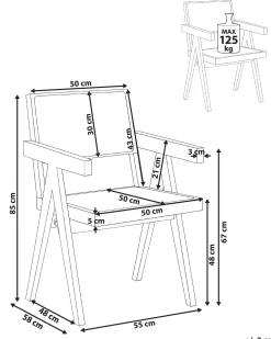 Sedia da pranzo WESTBROOK Legno Nero