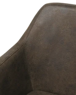 Sedia da pranzo YORKVILLE Pelle sintetica Marrone scuro