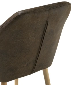 Sedia da pranzo YORKVILLE Pelle sintetica Marrone scuro