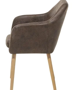 Sedia da pranzo YORKVILLE Pelle sintetica Marrone scuro