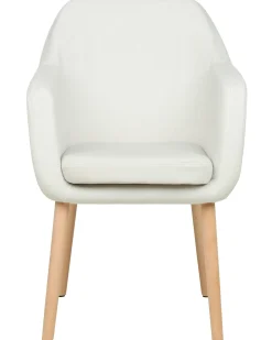 Sedia da pranzo YORKVILLE II Velluto Bianco sporco