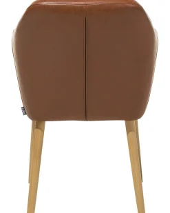 Sedia da pranzo YORKVILLE Pelle sintetica Marrone dorato