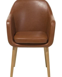 Sedia da pranzo YORKVILLE Pelle sintetica Marrone dorato