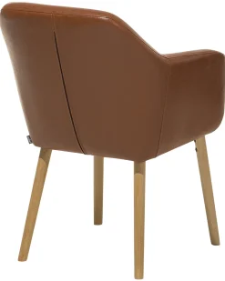 Sedia da pranzo YORKVILLE Pelle sintetica Marrone dorato