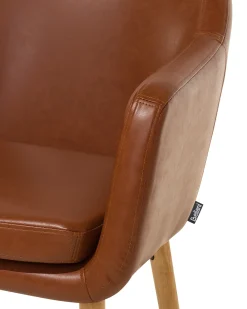 Sedia da pranzo YORKVILLE Pelle sintetica Marrone dorato