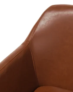 Sedia da pranzo YORKVILLE Pelle sintetica Marrone dorato