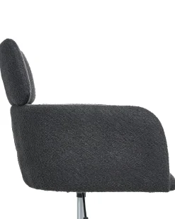 Sedia da scrivania ALENA Bouclé Nero