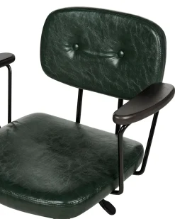 Sedia da scrivania ALGERITA Pelle sintetica Verde scuro