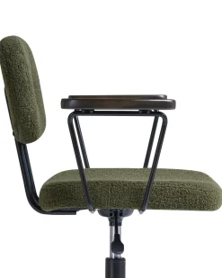 Sedia da scrivania ALGERITA Bouclé Verde scuro