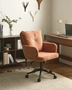 Sedia da scrivania ALPINE Tessuto Marrone dorato