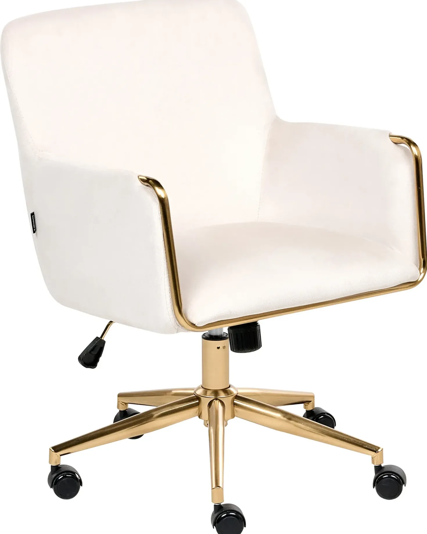 Sedia da scrivania ALTONA Velluto Bianco sporco