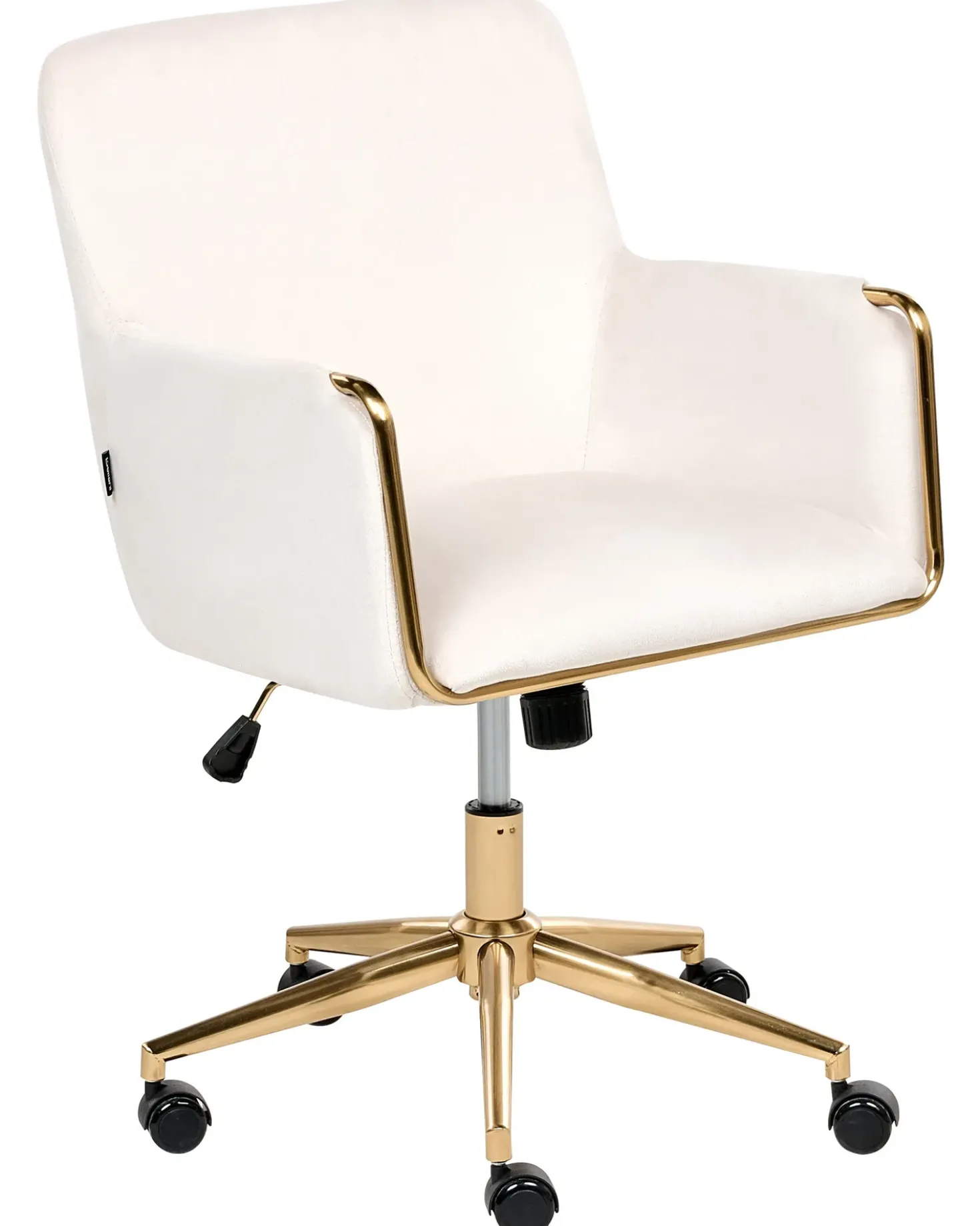 Sedia da scrivania ALTONA Velluto Bianco sporco