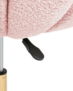 Sedia da scrivania ANNABELLE Bouclé Rosa pastello