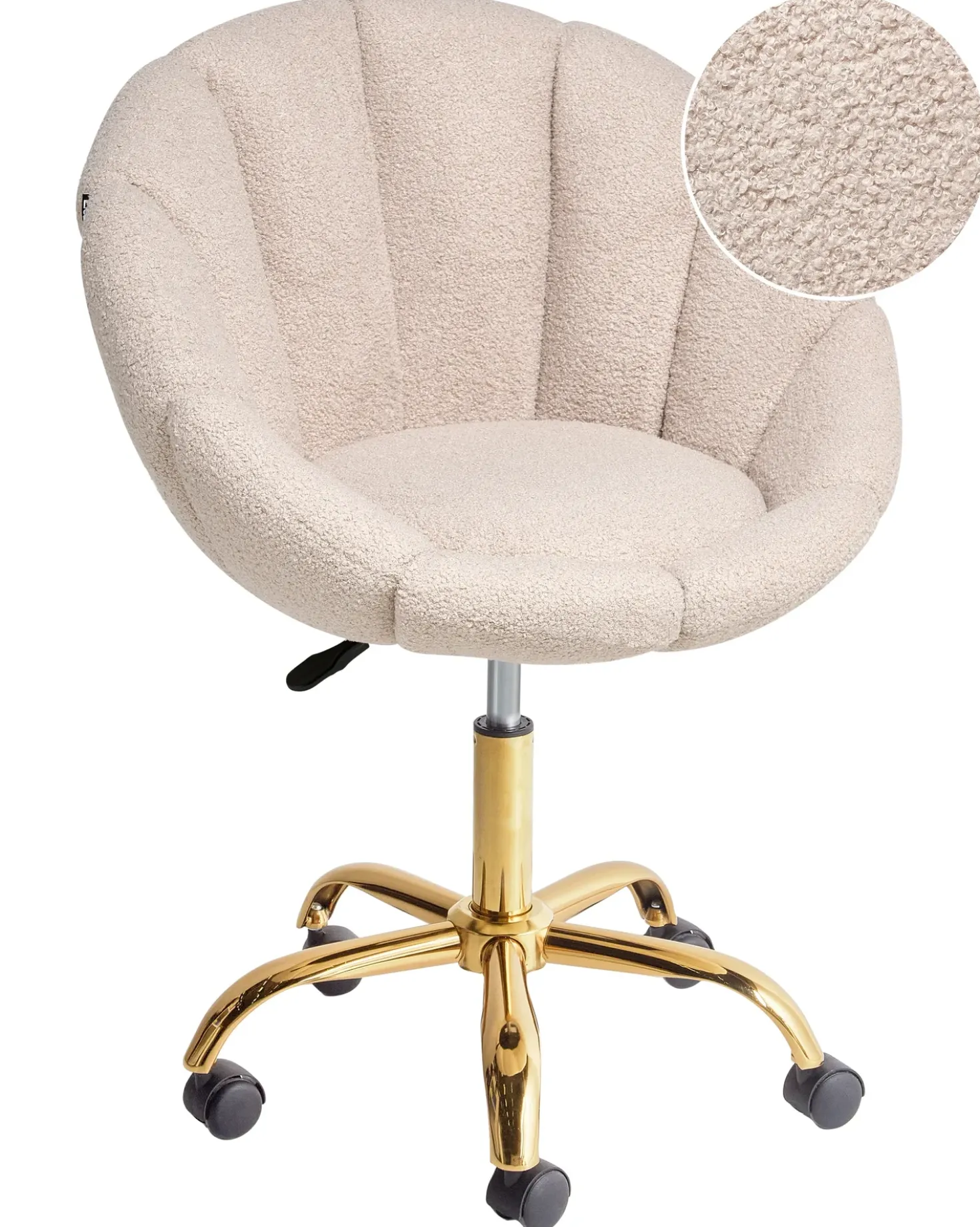 Sedia da scrivania ANNABELLE Bouclé Beige