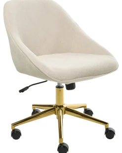 Sedia da scrivania BARDSDALE Velluto Beige chiaro