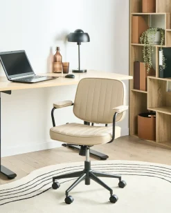 Sedia da scrivania BERNE Pelle sintetica Beige
