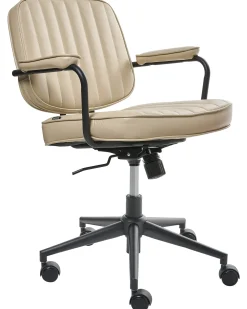 Sedia da scrivania BERNE Pelle sintetica Beige