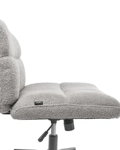 Sedia da scrivania CATLIN Bouclé Grigio chiaro
