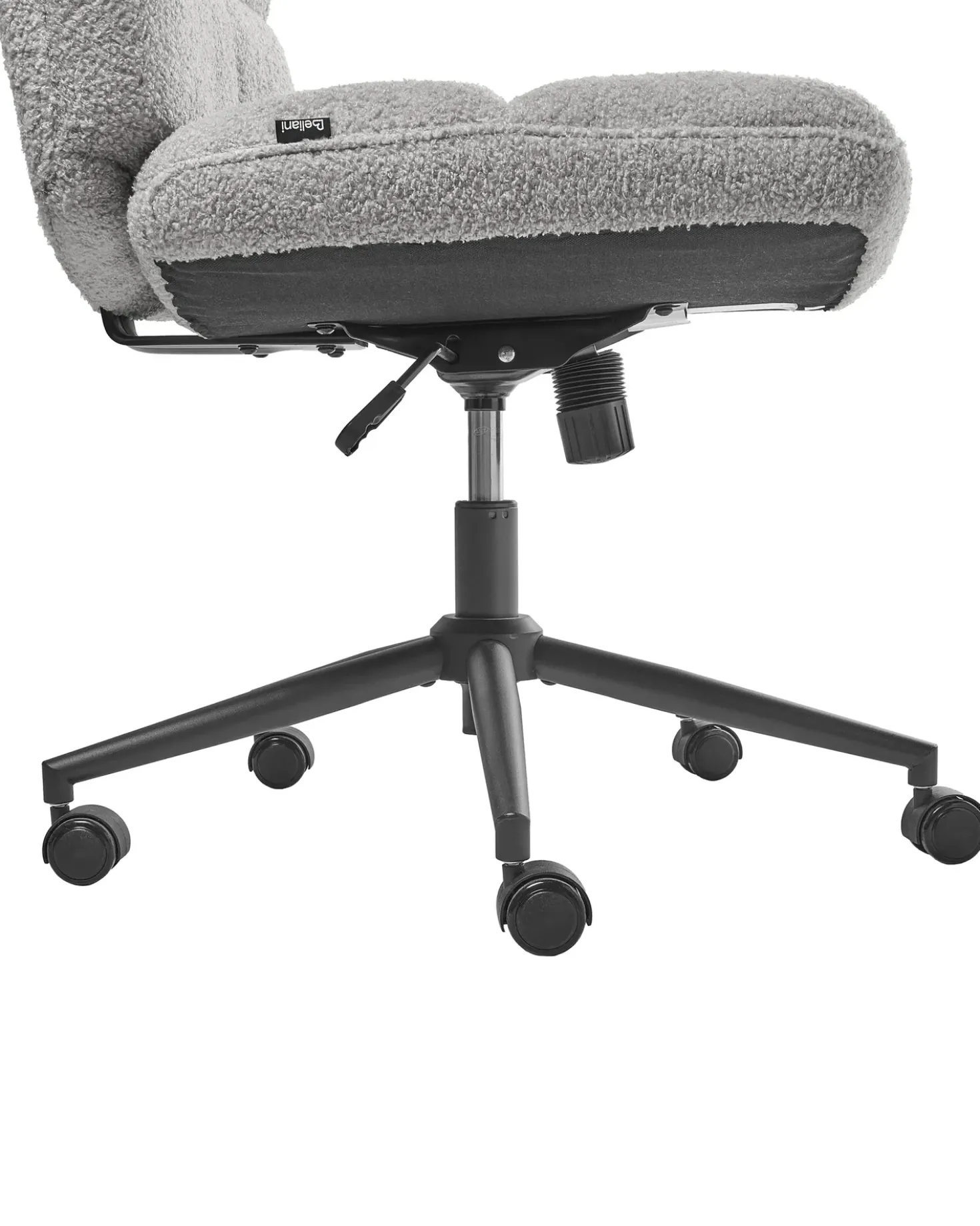 Sedia da scrivania CATLIN Bouclé Grigio chiaro