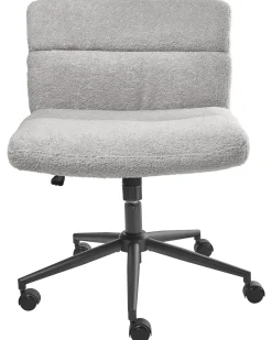 Sedia da scrivania CATLIN Bouclé Grigio chiaro
