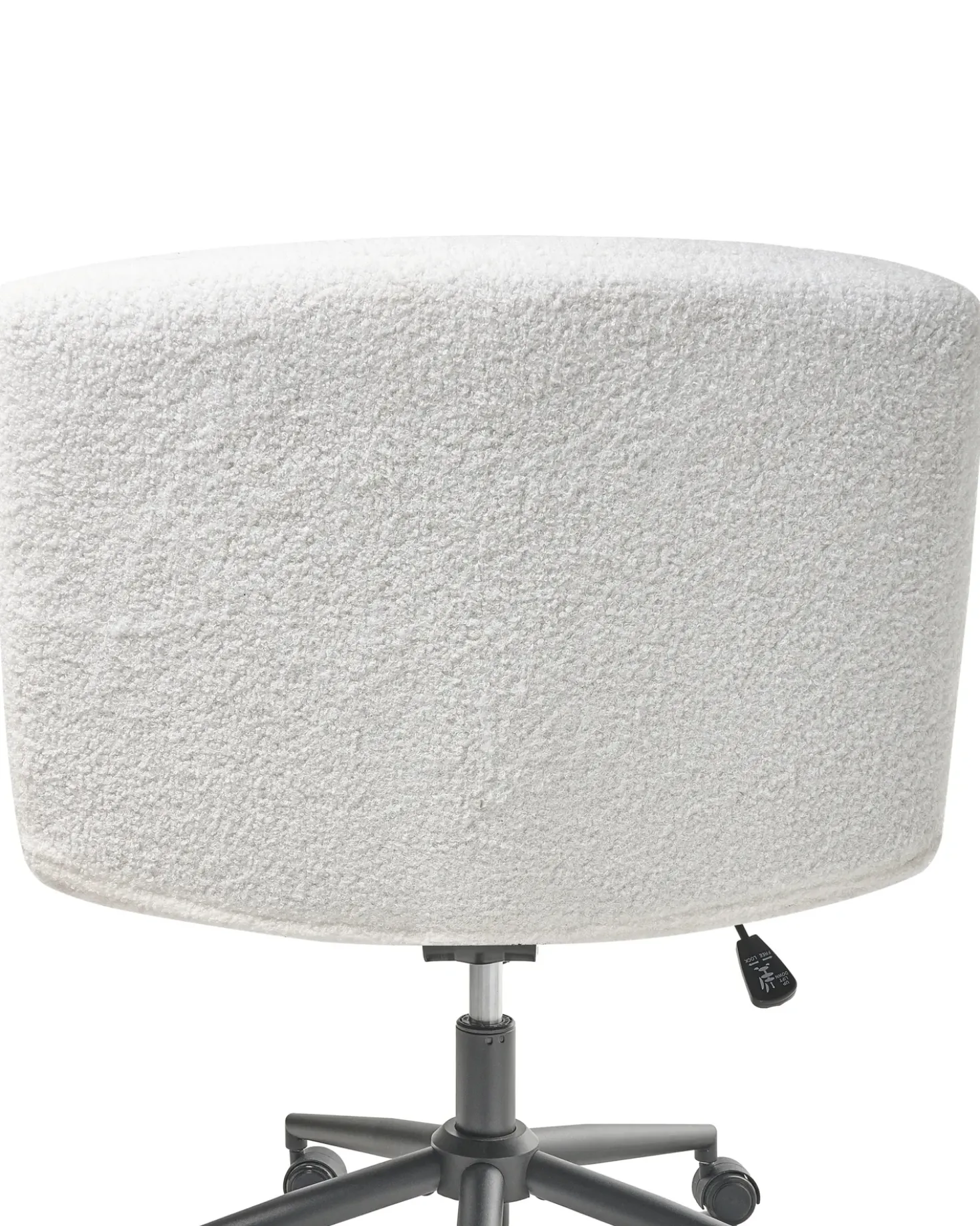 Sedia da scrivania CATLIN Bouclé Bianco