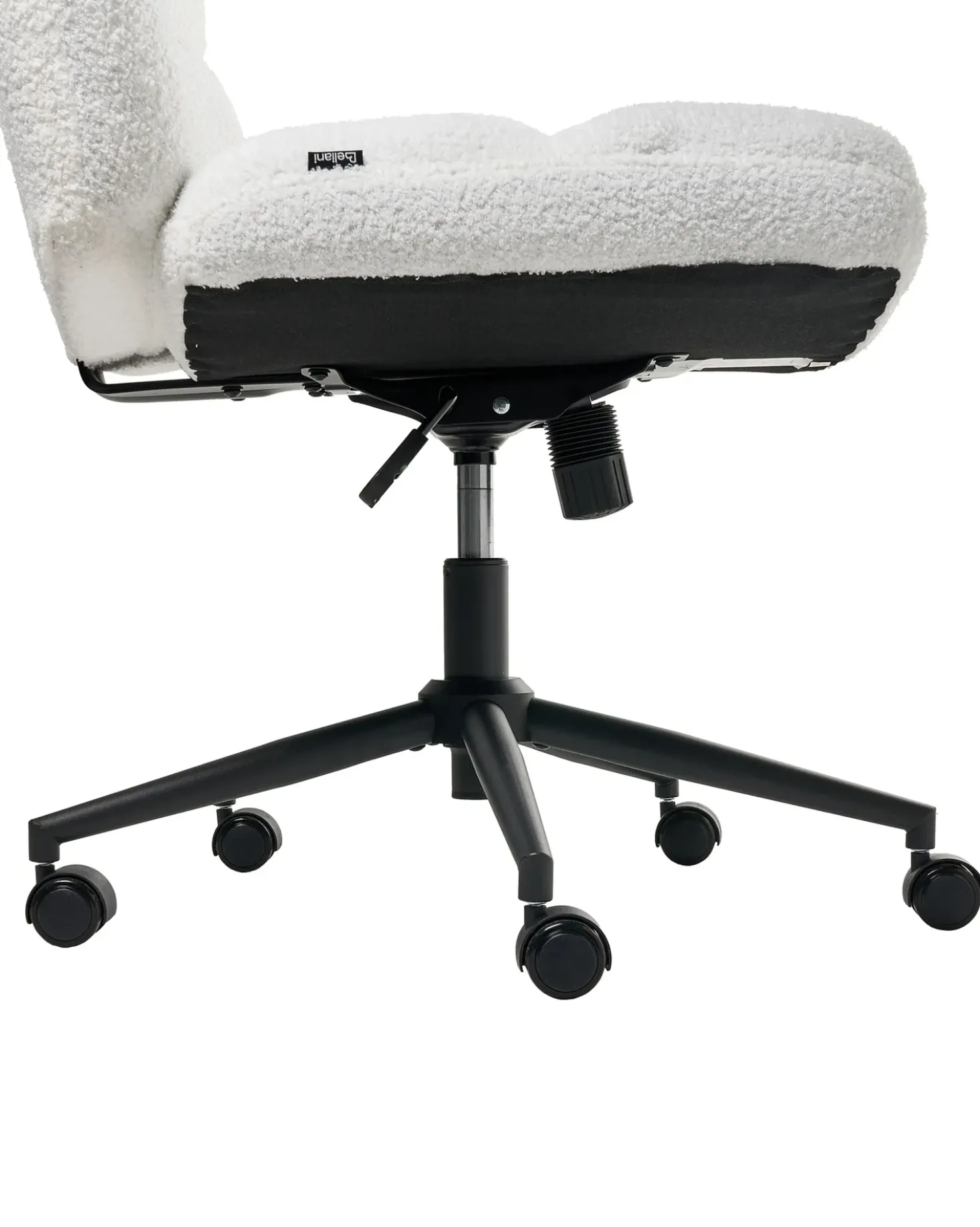 Sedia da scrivania CATLIN Bouclé Bianco