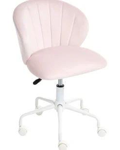 Sedia da scrivania CHEERFUL Velluto Rosa pastello