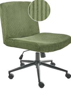 Sedia da scrivania GEDDES Velluto a coste Verde