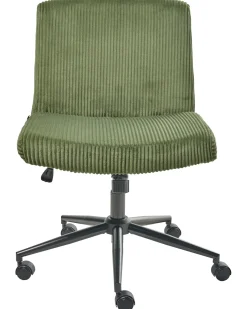 Sedia da scrivania GEDDES Velluto a coste Verde