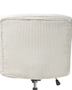 Sedia da scrivania GEDDES Velluto a coste Bianco