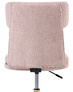 Sedia da scrivania GRANBY Bouclé Rosa pastello