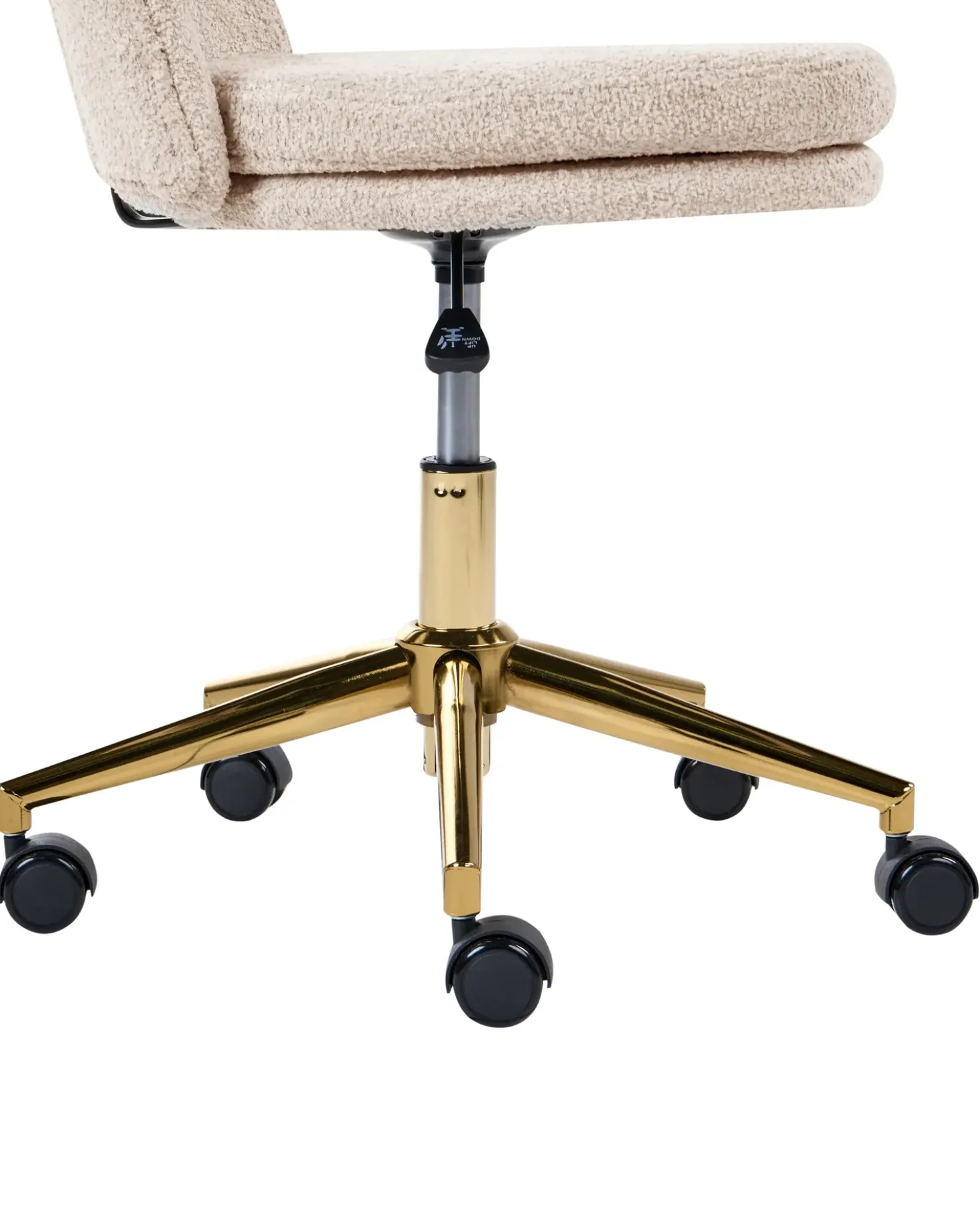 Sedia da scrivania GRANBY Bouclé Beige chiaro