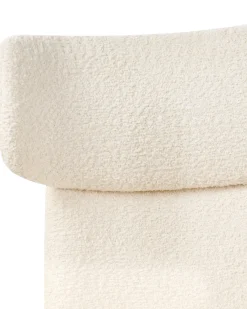 Sedia da scrivania GRANBY Bouclé Bianco sporco