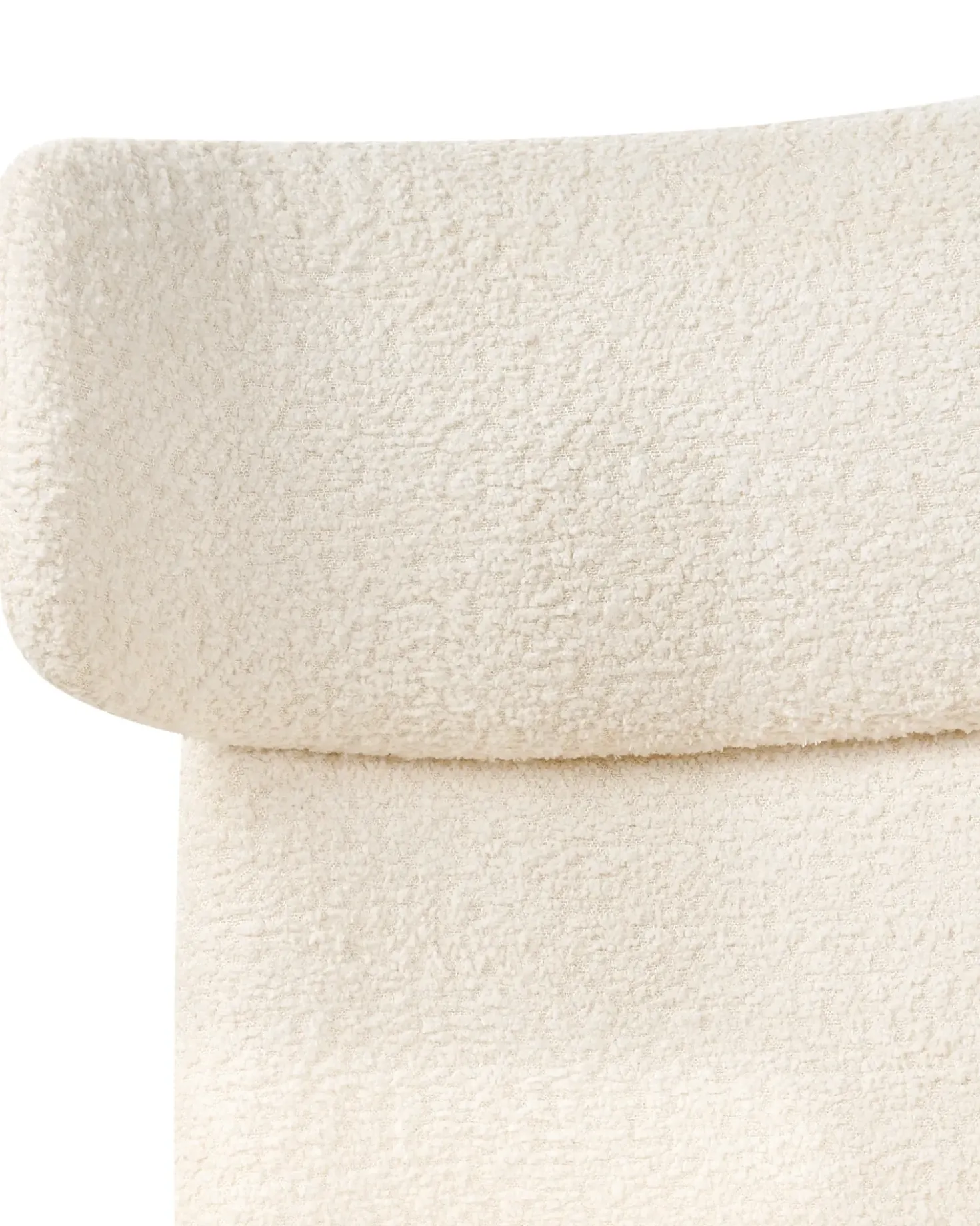 Sedia da scrivania GRANBY Bouclé Bianco sporco