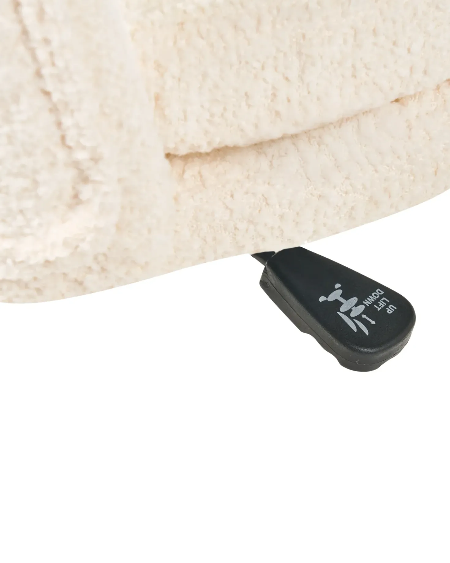 Sedia da scrivania GRANBY Bouclé Bianco sporco