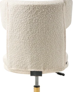 Sedia da scrivania GRANBY Bouclé Bianco sporco