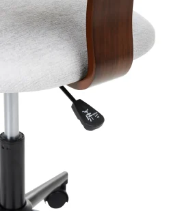 Sedia da scrivania GUNNISON Lino sintetico Grigio chiaro