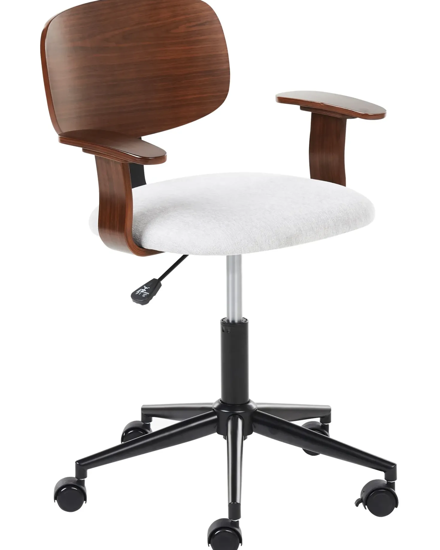 Sedia da scrivania GUNNISON Lino sintetico Grigio chiaro