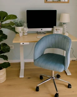 Sedia da scrivania KATONAH Velluto Azzurro