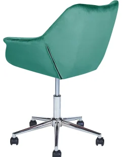 Sedia da scrivania LABELLE Velluto Verde smeraldo