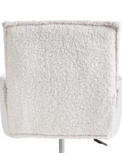 Sedia da scrivania MANULU Bouclé Bianco