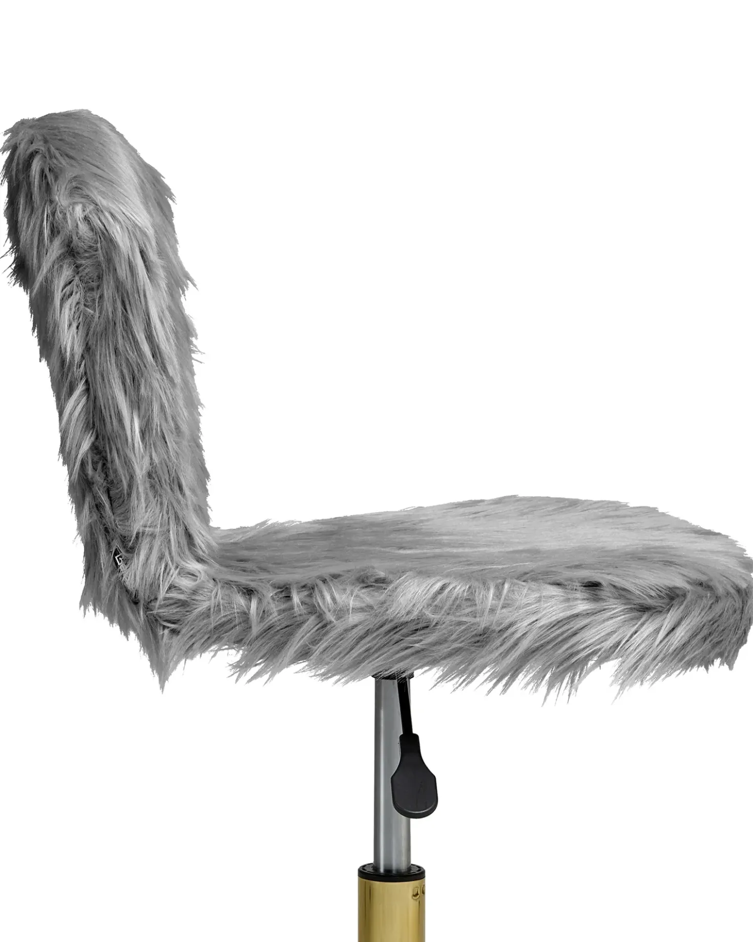 Sedia da scrivania MARGATE Finta pelliccia Grigio